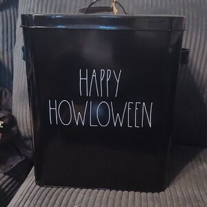 Black 'Happy Howloween' Storage Tin Rae Dunn